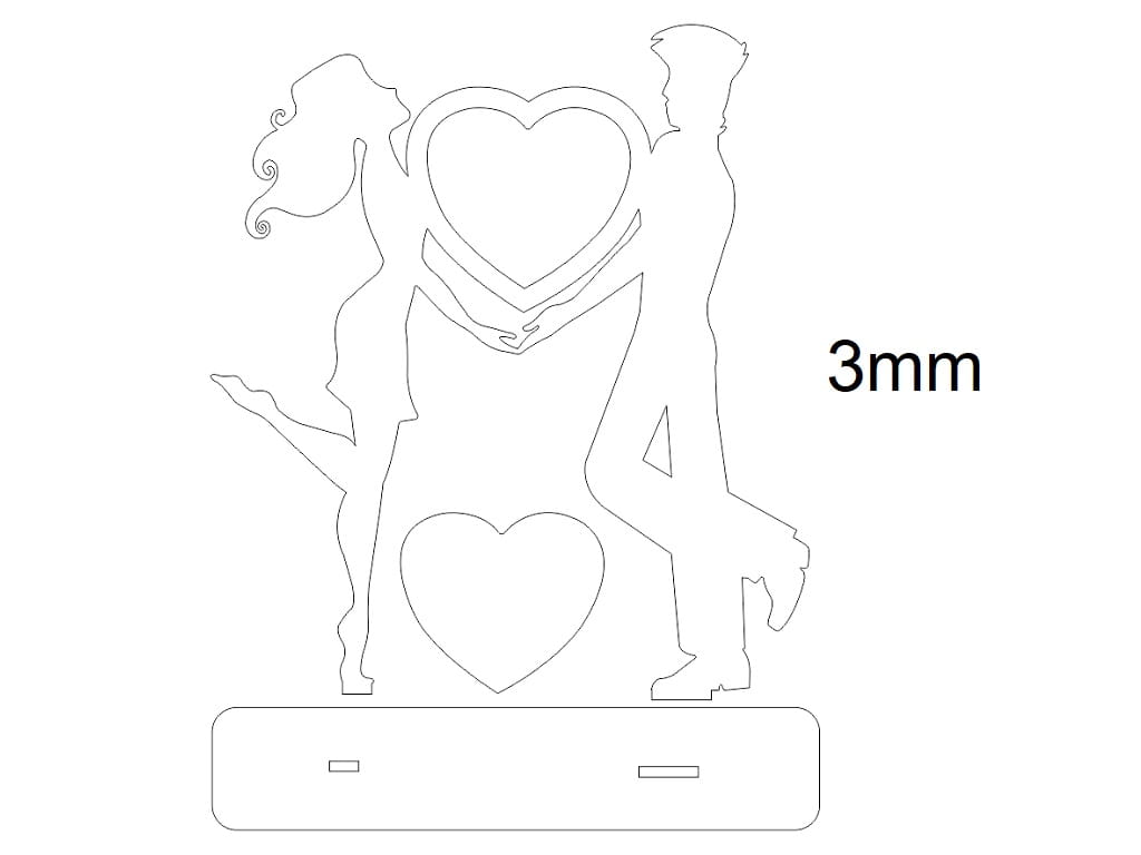 Laser Cut Romantic Love Couple Valentine Day Decor