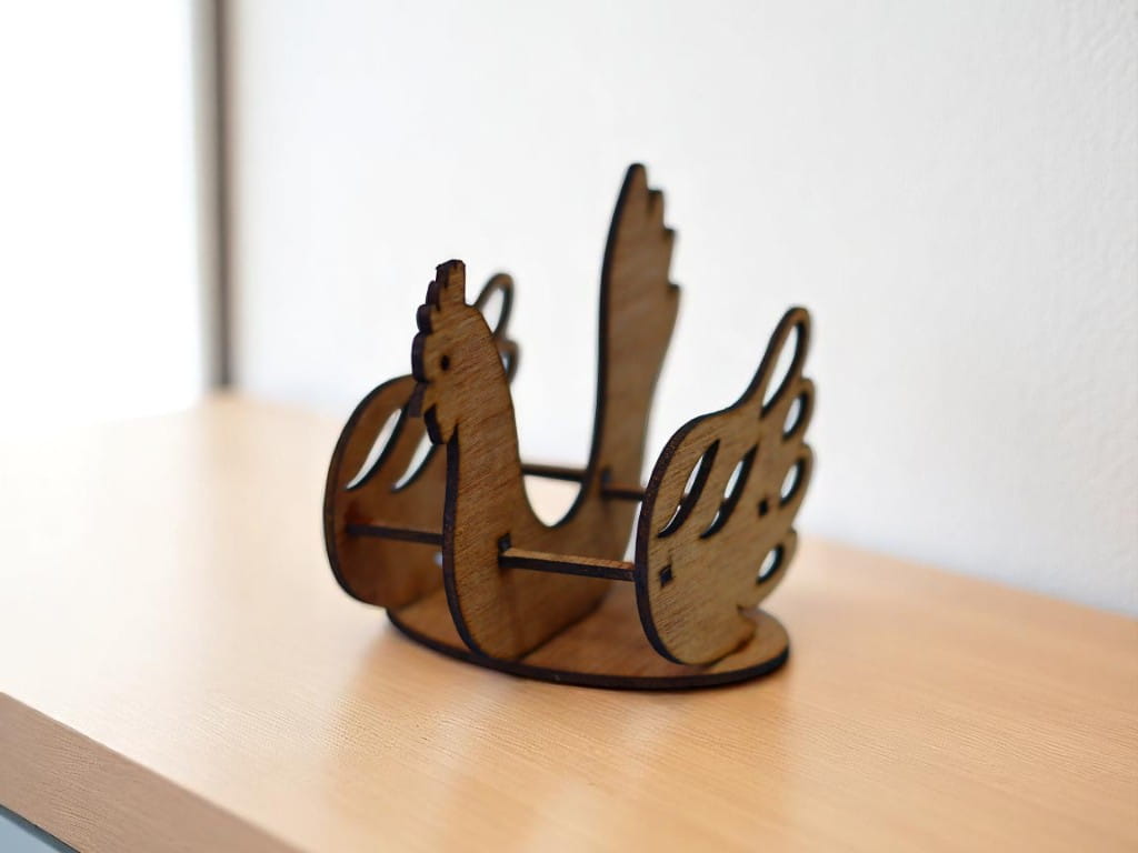 Laser Cut Wooden Easter Chicken Decoration