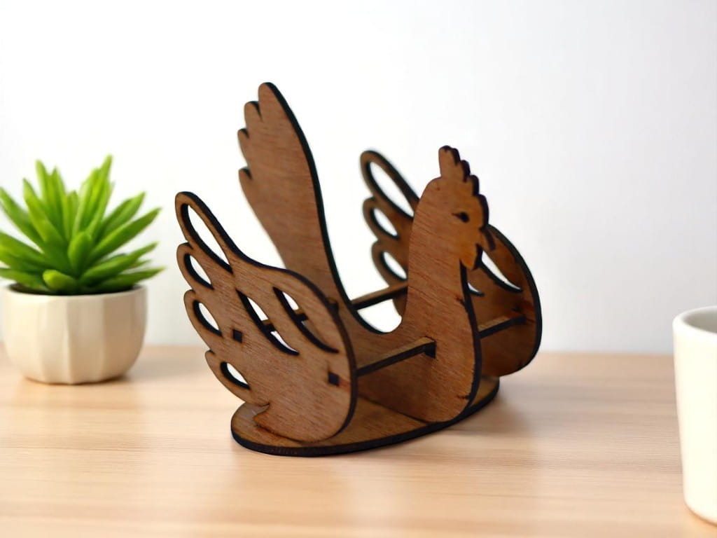 Laser Cut Wooden Easter Chicken Decoration