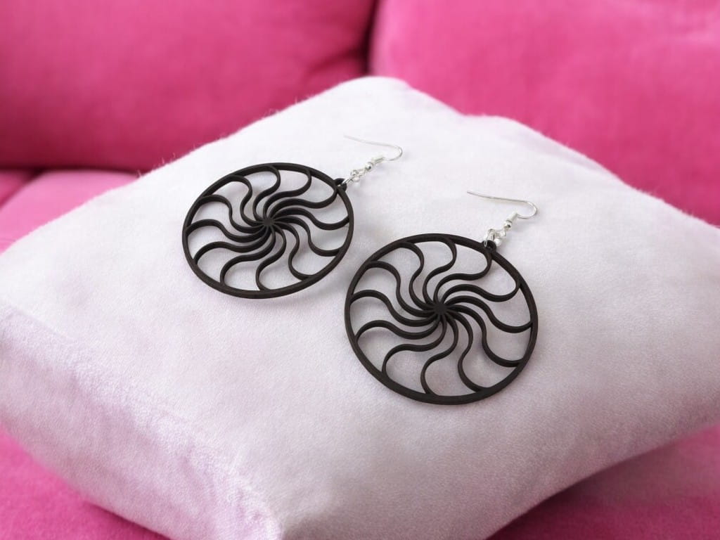 Laser Cut Large Circular Earrings