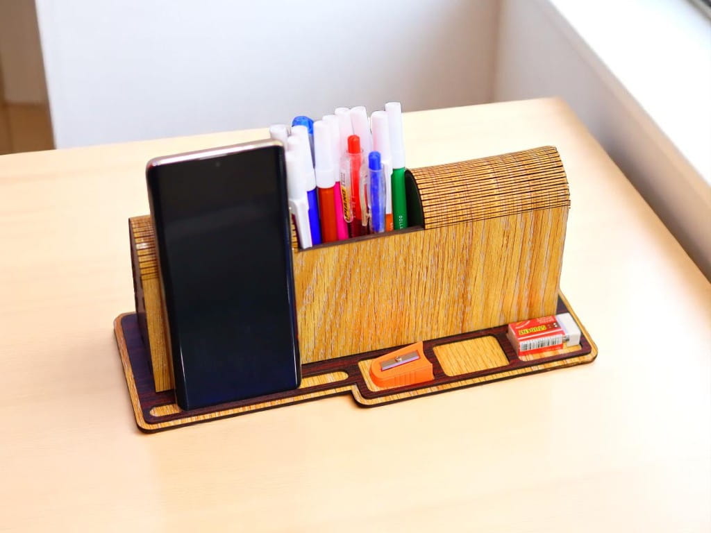 Laser Cut Decorative Personalized Office Desk Organizer