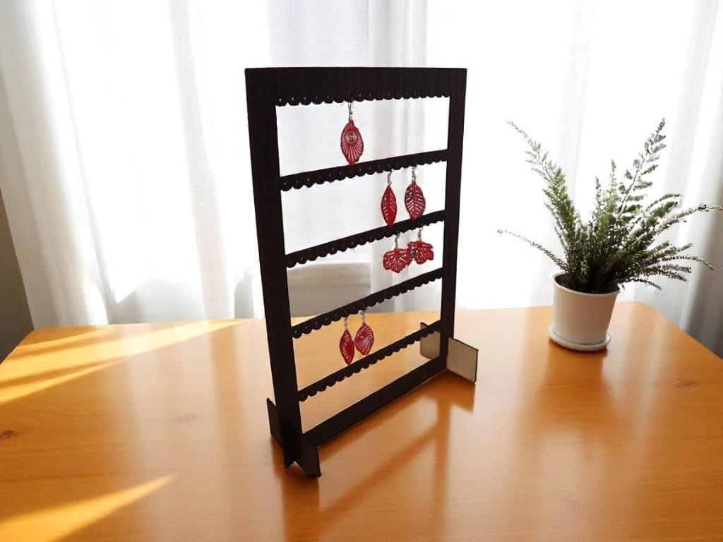 Laser Cut Simple Earring Holder Organizer Display Stand