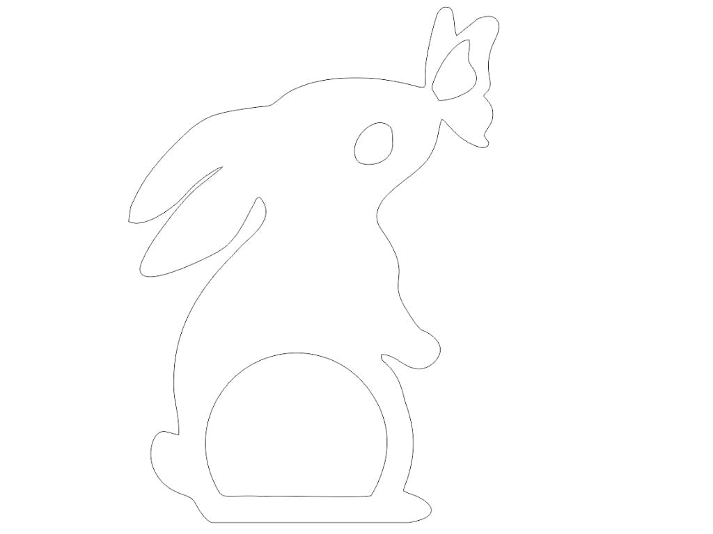 Laser Cut Easter Bunny with Butterfly Napkin Rings