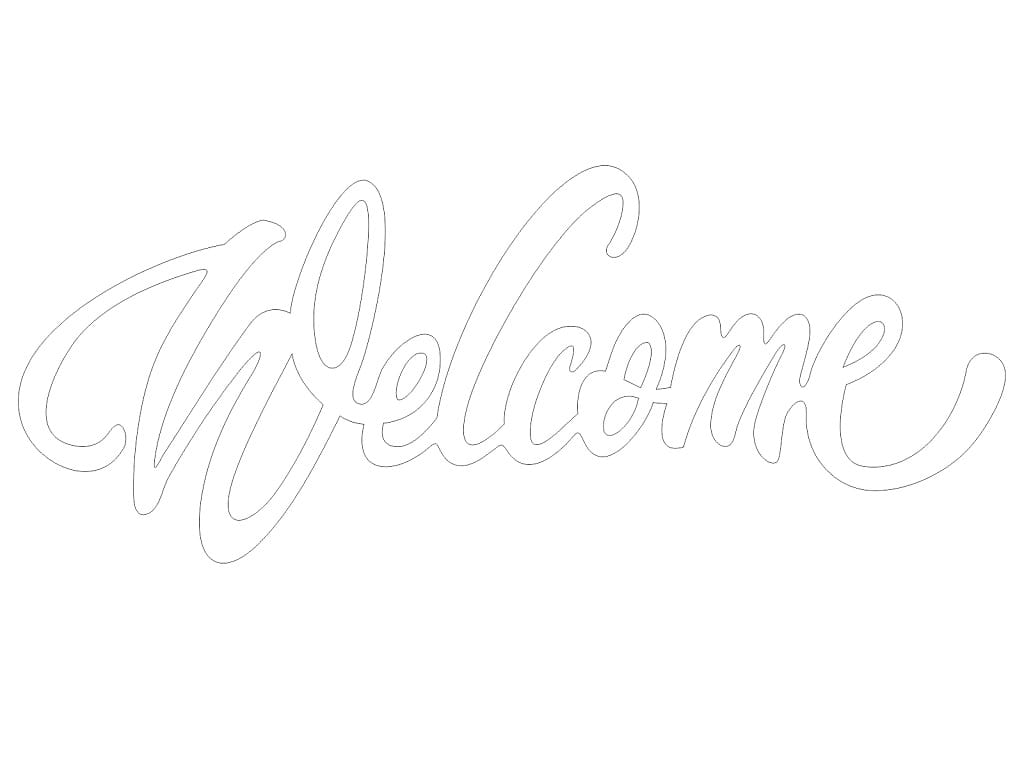 Laser Cut Wooden Welcome Sign Wall Art