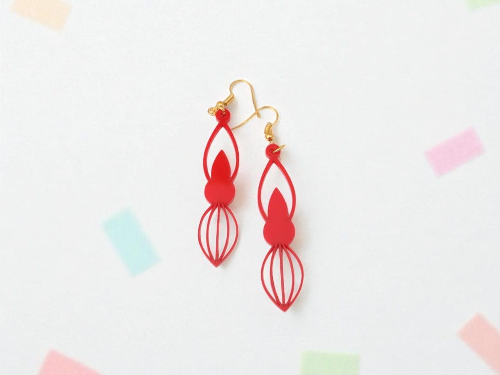 Laser Cut Acrylic Dangle Earrings