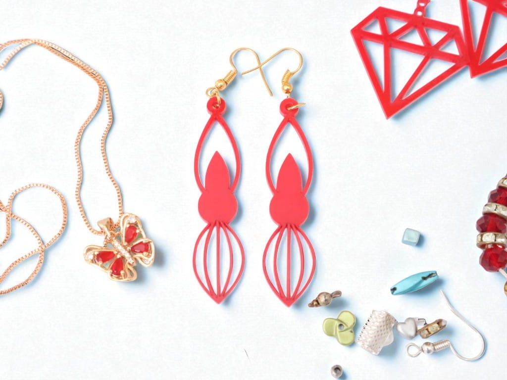 Laser Cut Acrylic Dangle Earrings
