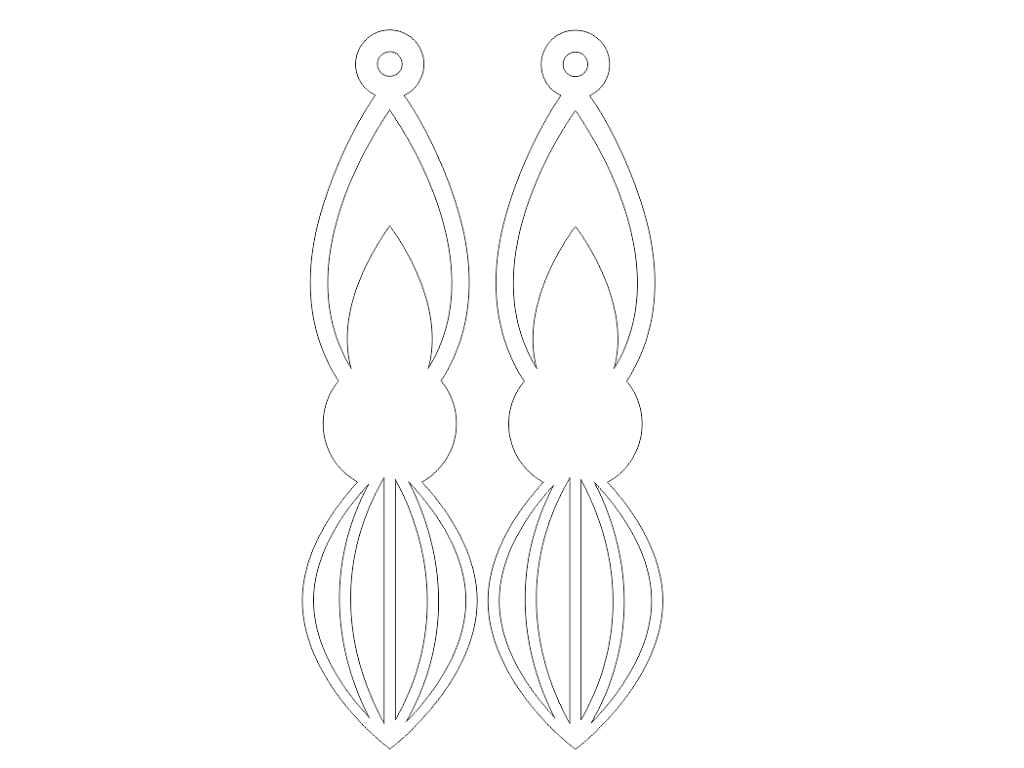 Laser Cut Acrylic Dangle Earrings