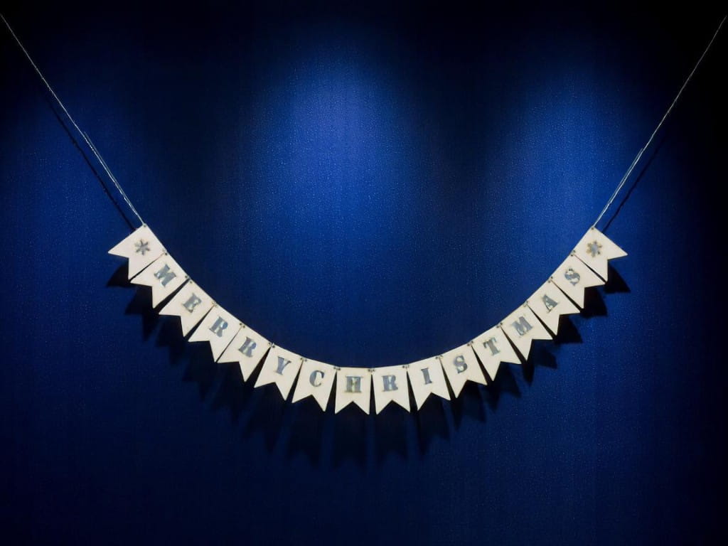 Laser Cut Merry Christmas Bunting Decorations