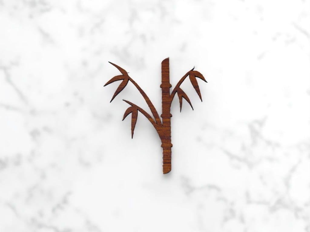 Laser Cut Bamboo Wood Cutout for Craft