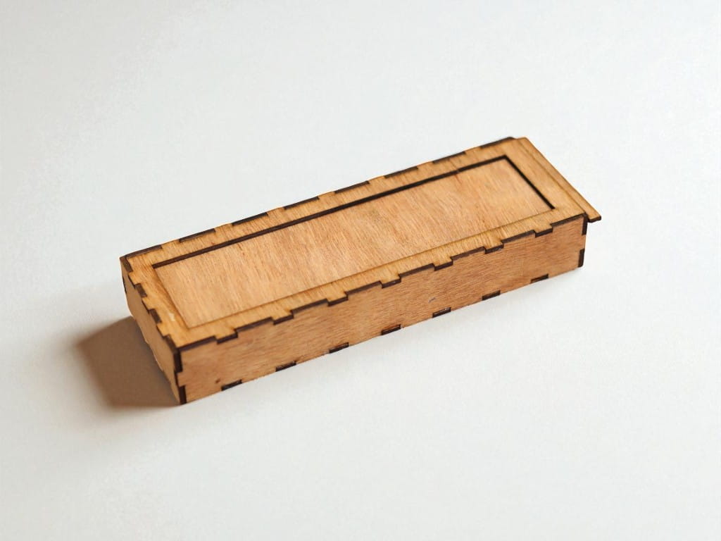 Laser Cut Wooden Sliding Pencil Case