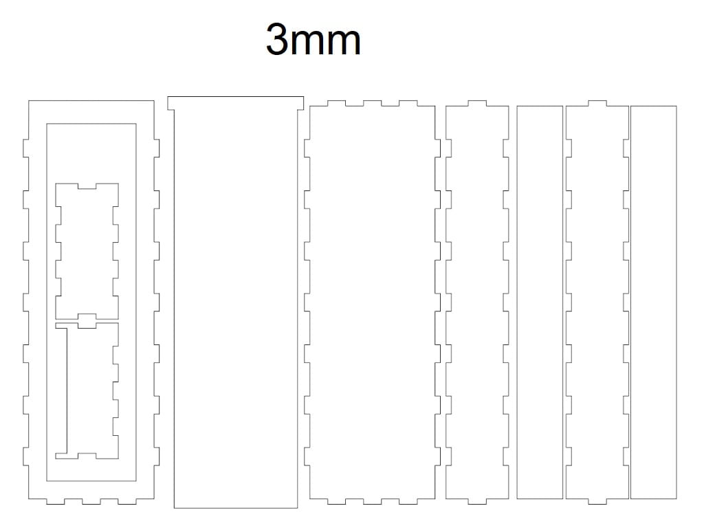 Laser Cut Wooden Sliding Pencil Case