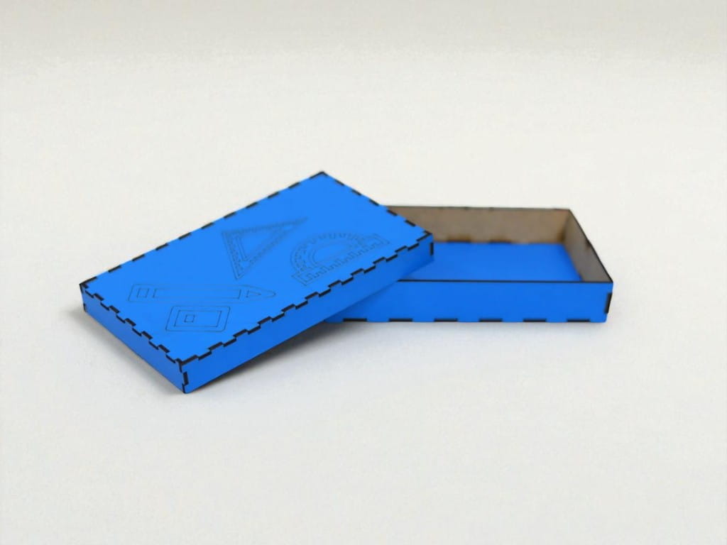 Laser Cut Wooden Pencil Box for Kids