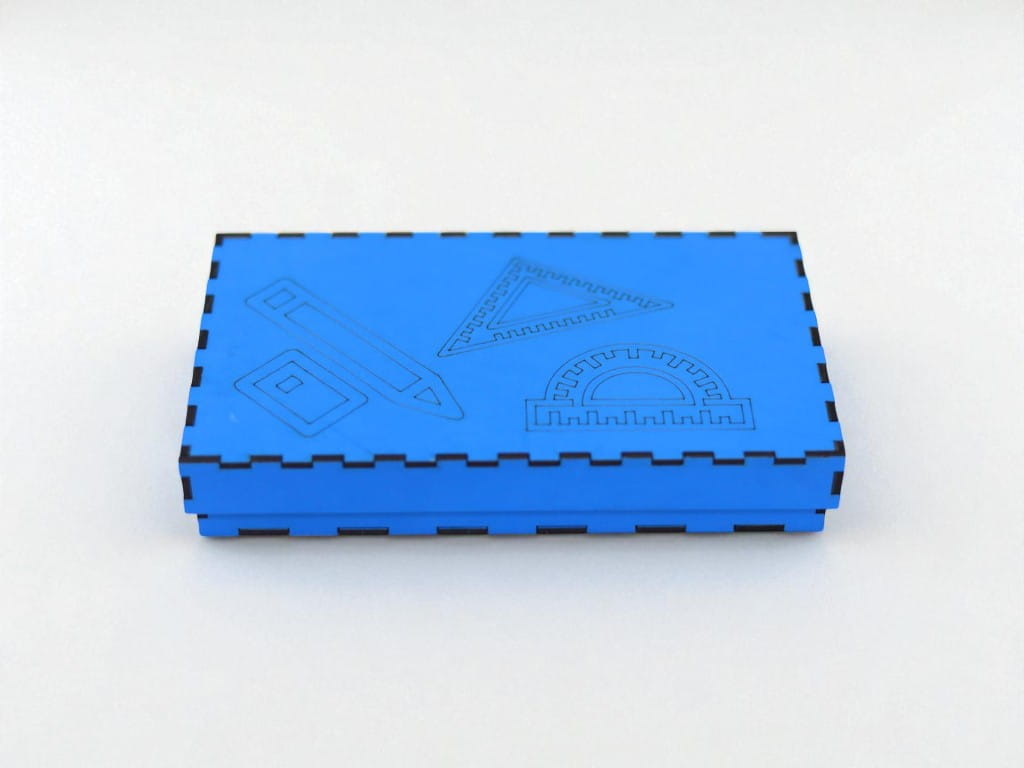 Laser Cut Wooden Pencil Box for Kids