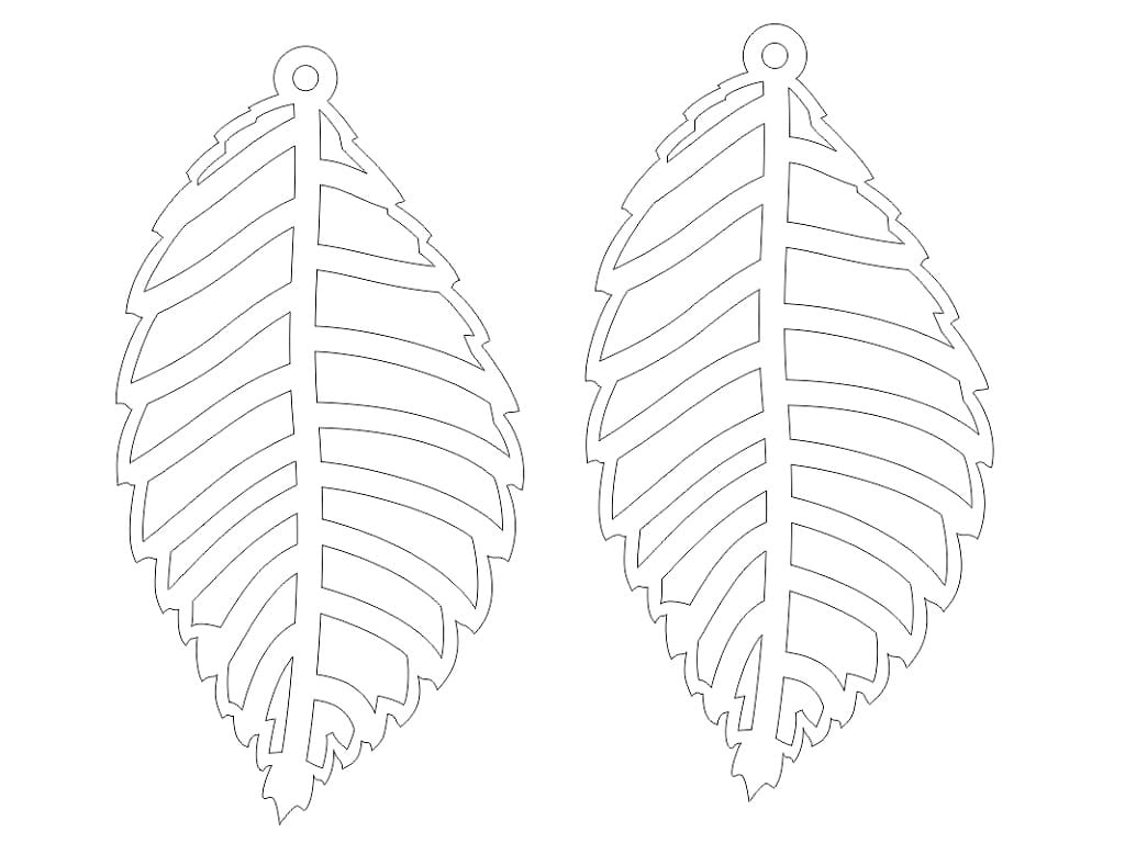 Laser Cut Summer Long Acrylic Leaf Shaped Earrings