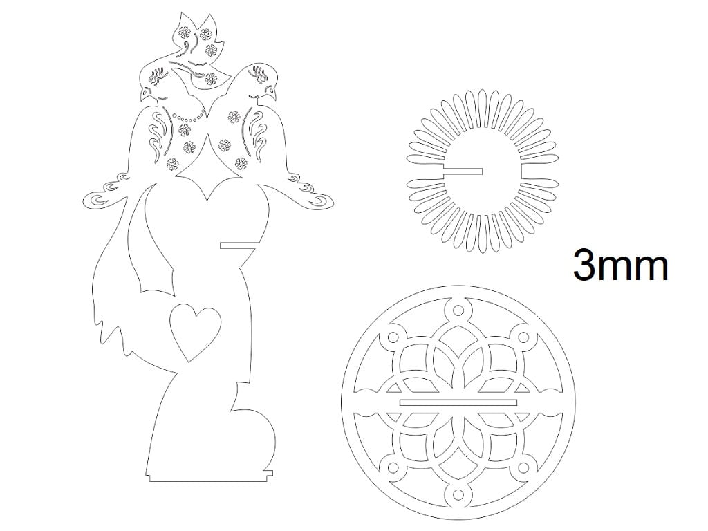 Laser Cut Wooden Peacock Napkin Holder