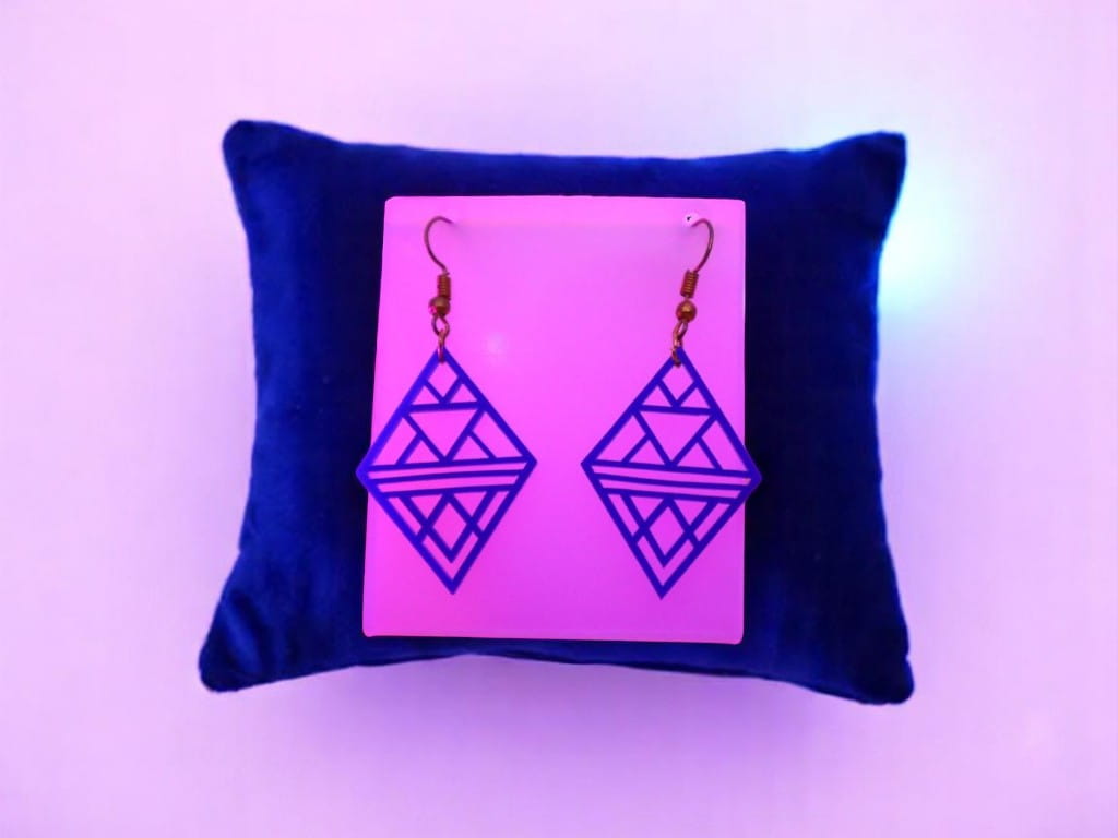 Laser Cut Acrylic Geometric Earrings