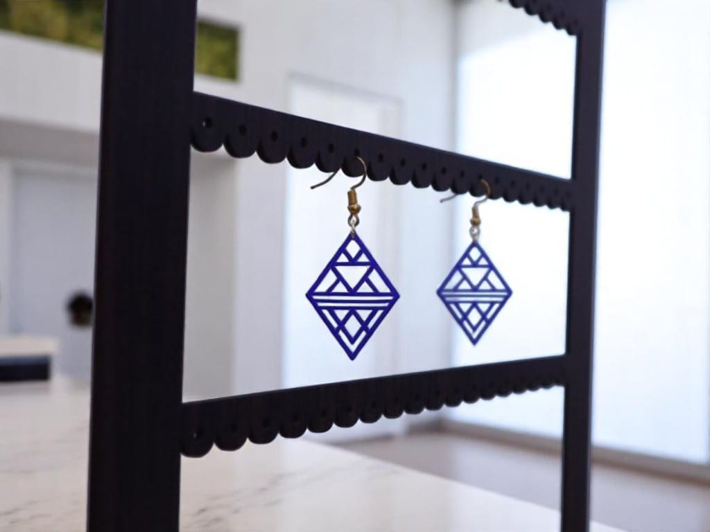 Laser Cut Acrylic Geometric Earrings