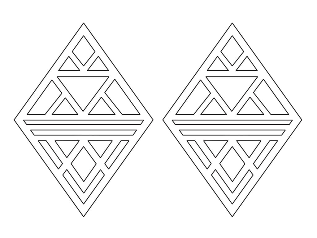 Laser Cut Acrylic Geometric Earrings