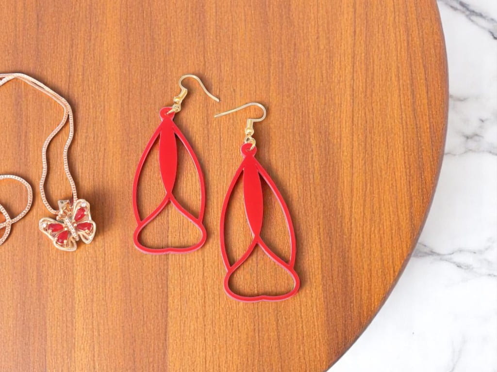 Laser Cut Acrylic Jewelry Drop Earrings