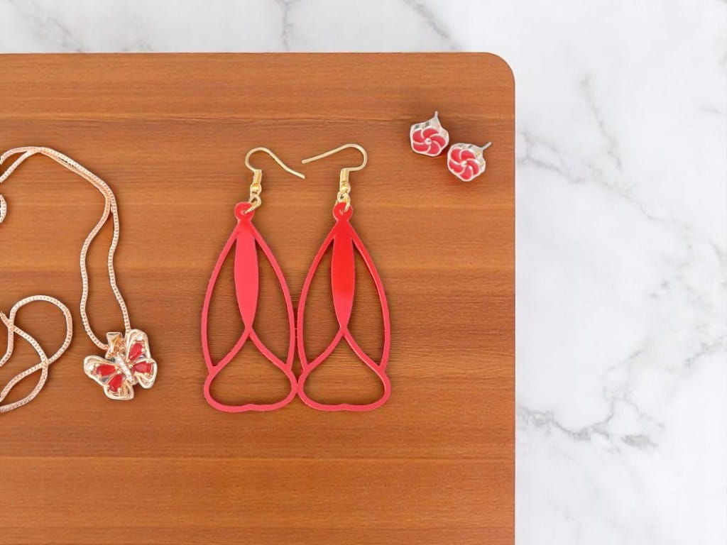 Laser Cut Acrylic Jewelry Drop Earrings