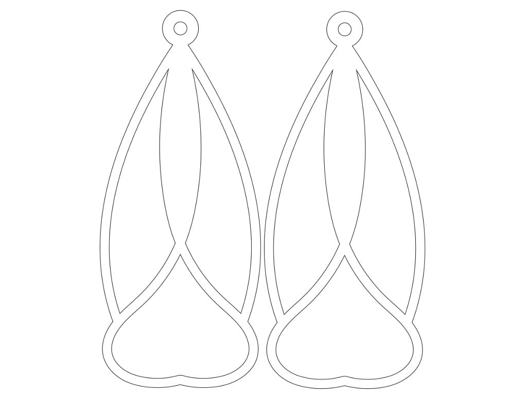 Laser Cut Acrylic Jewelry Drop Earrings