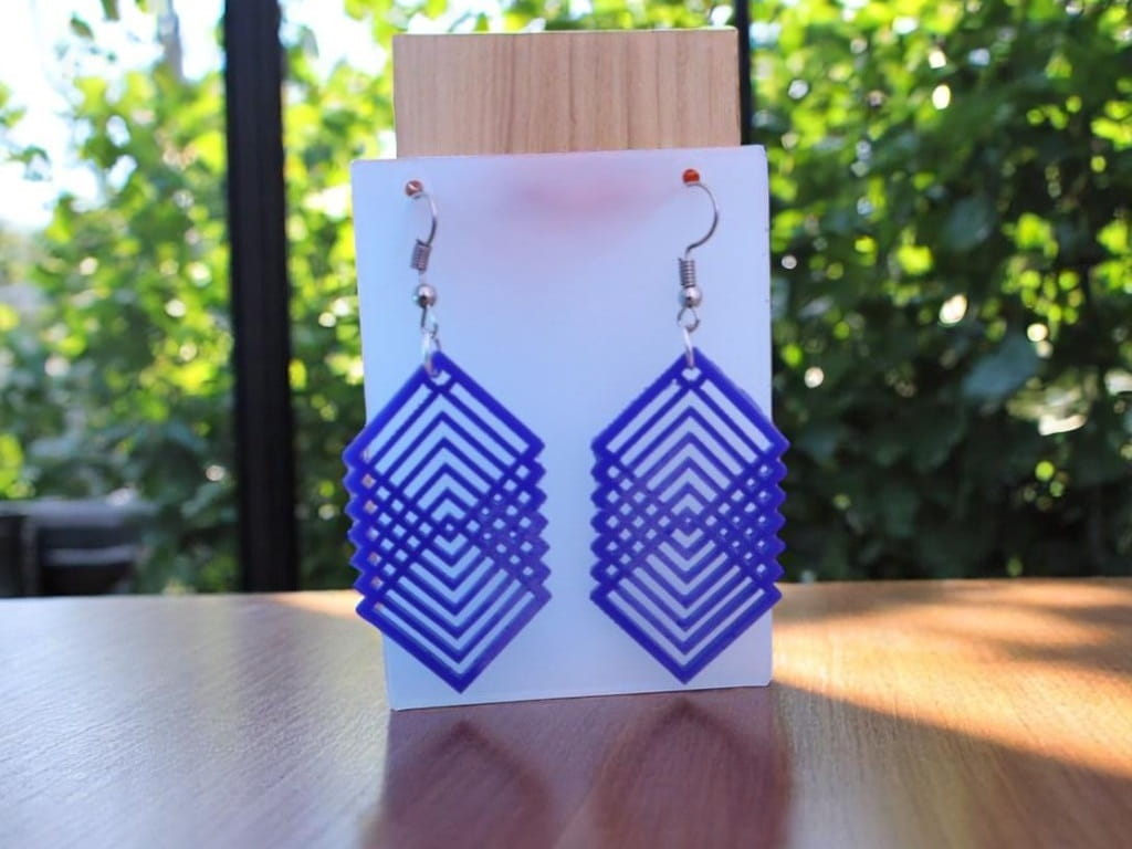 Laser Cut Acrylic Geometric Pattern Earrings
