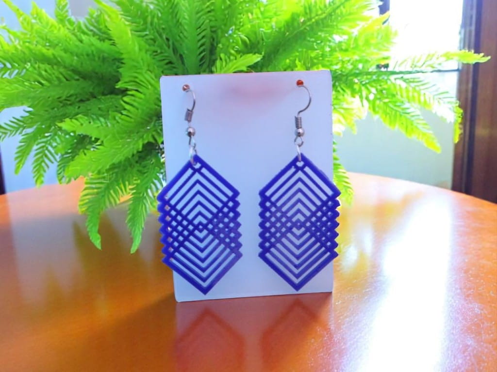 Laser Cut Acrylic Geometric Pattern Earrings