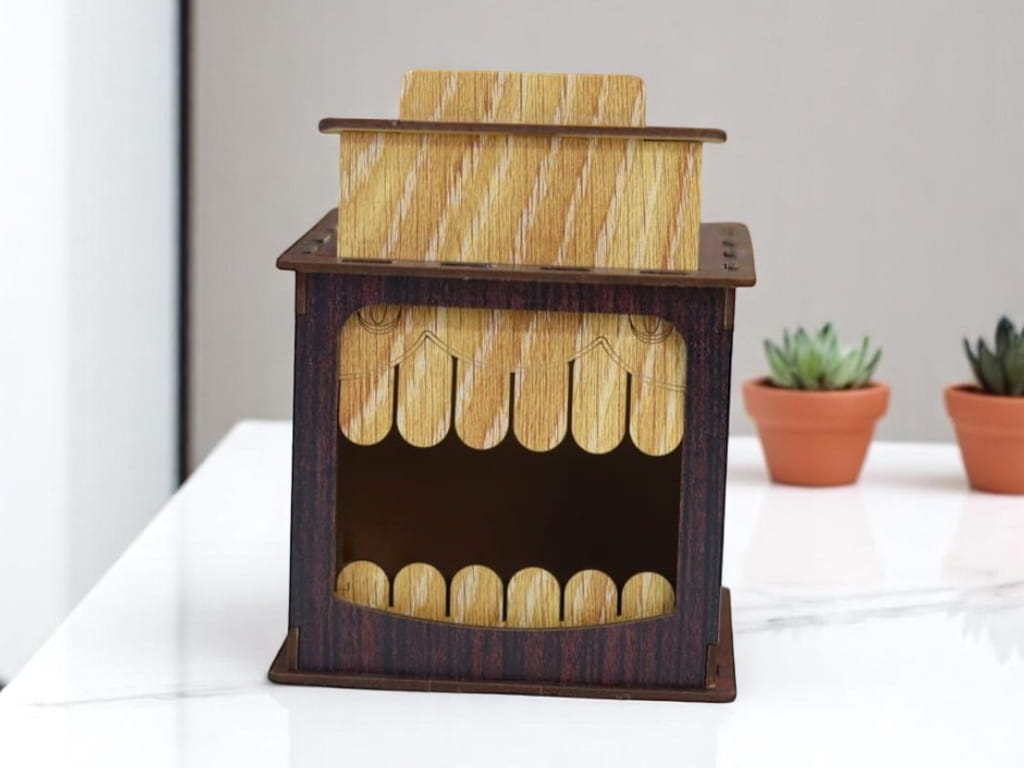 Laser Cut Creepy Wooden Box Halloween Gift Box