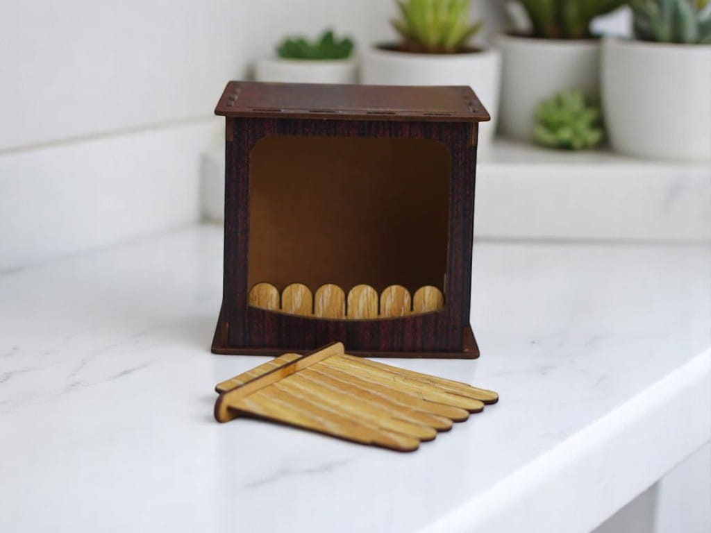 Laser Cut Creepy Wooden Box Halloween Gift Box