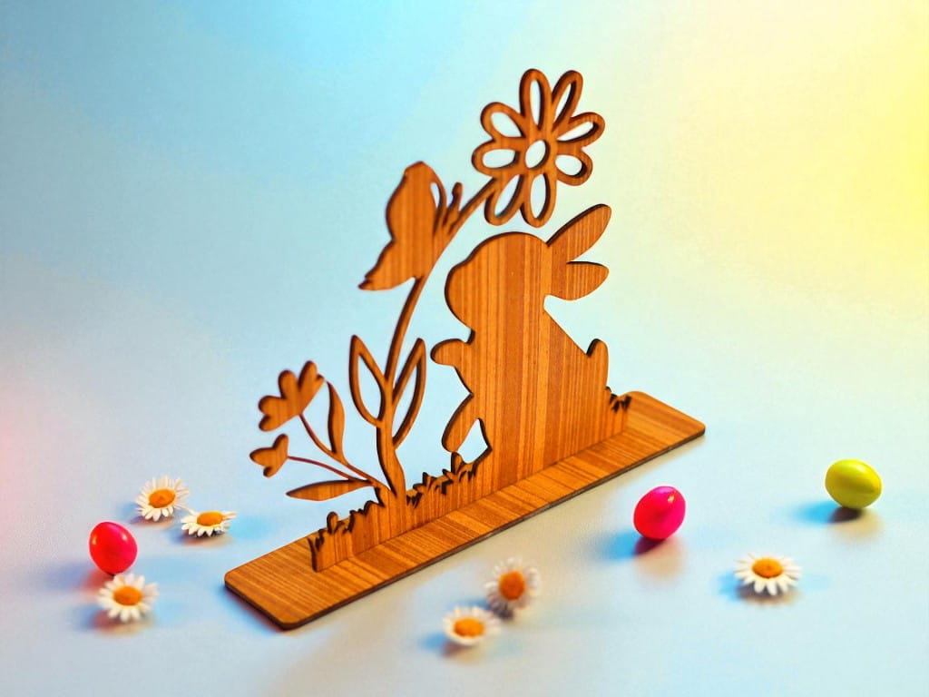 Laser Cut Easter Bunny Table Decor