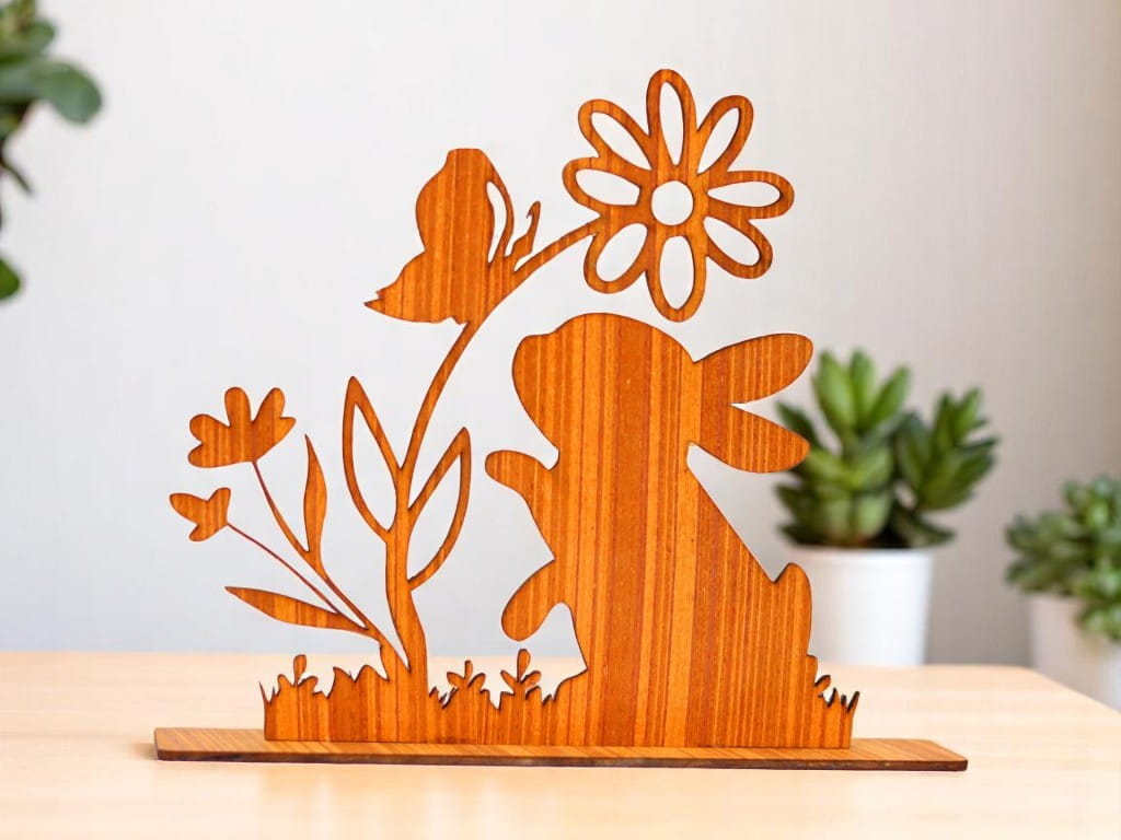 Laser Cut Easter Bunny Table Decor