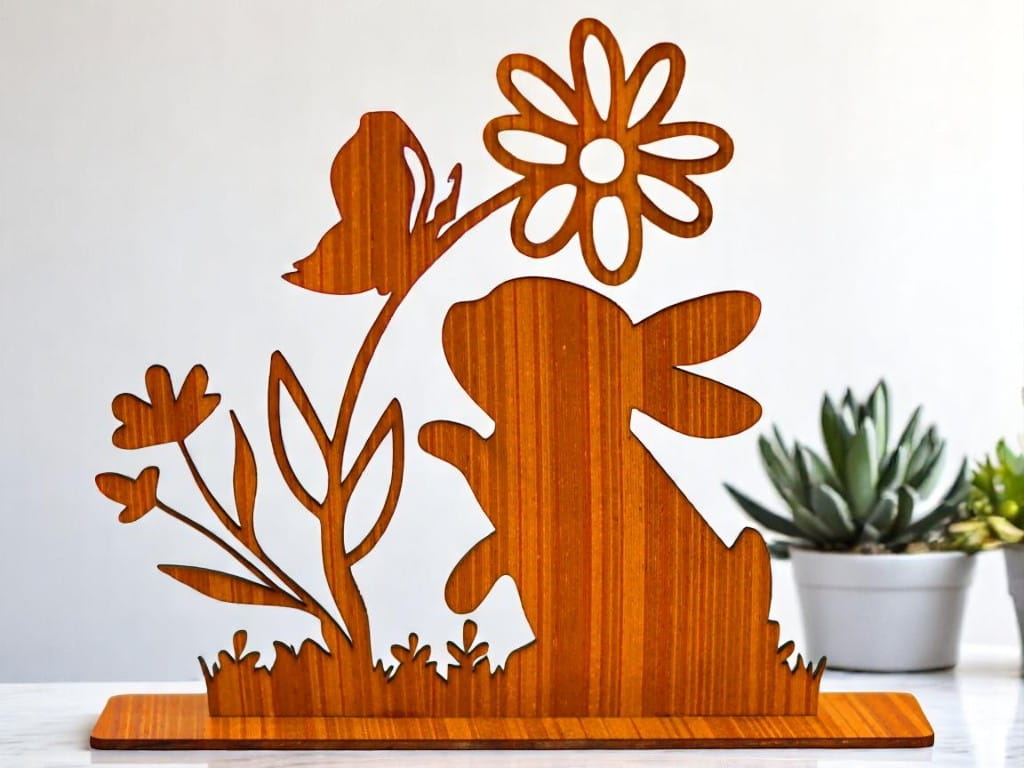 Laser Cut Easter Bunny Table Decor