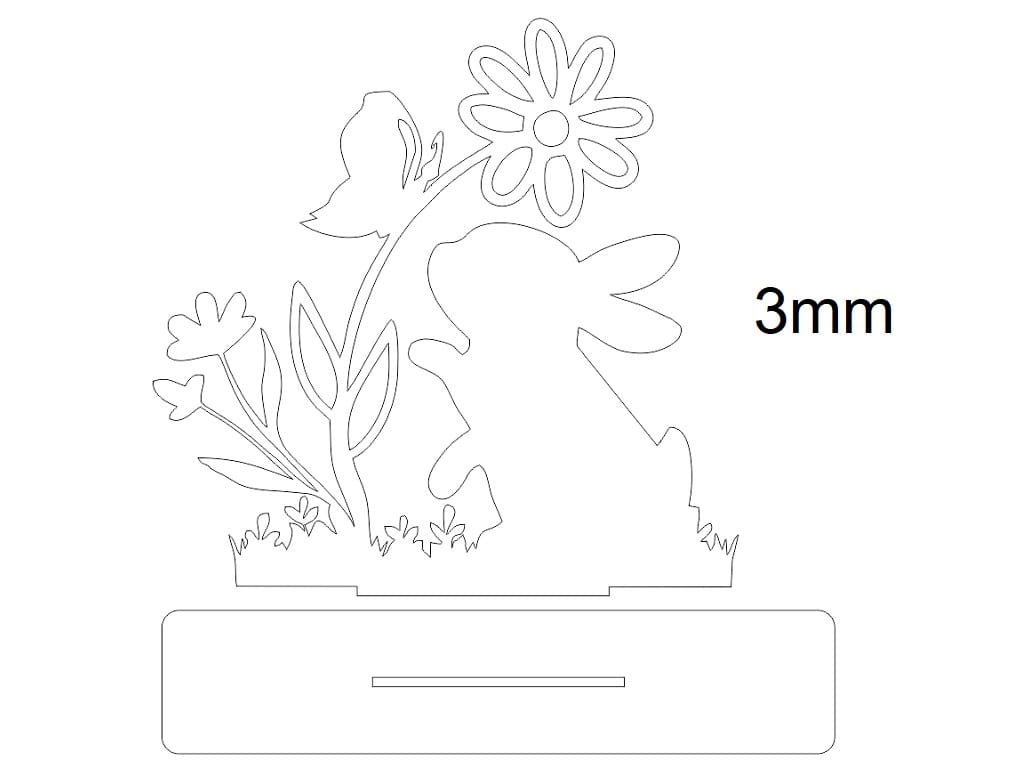 Laser Cut Easter Bunny Table Decor