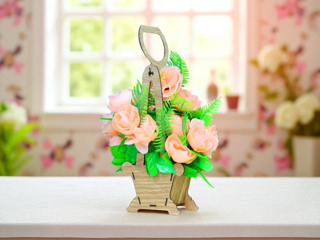 Laser Cut Elegant Hanging Flower Basket