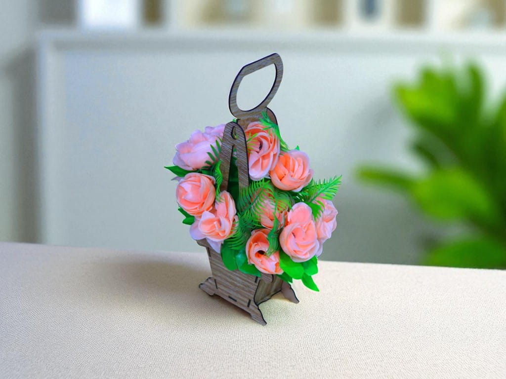 Laser Cut Elegant Hanging Flower Basket