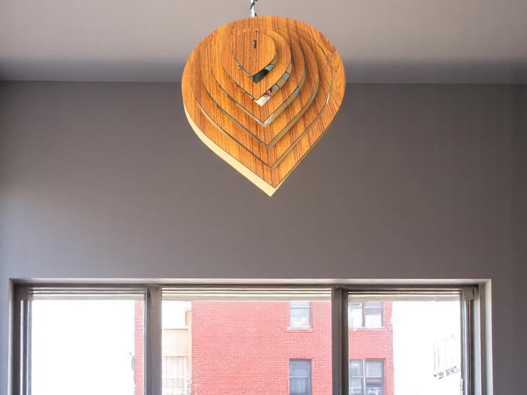Laser Cut Modern Wooden Pendant Lamp