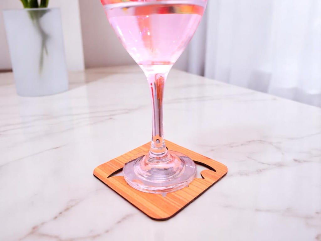 Laser Cut Wooden Coaster for Tea and Drinks