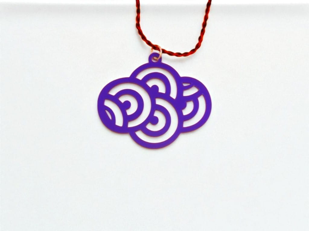 Laser Cut Single Layer Acrylic Necklace