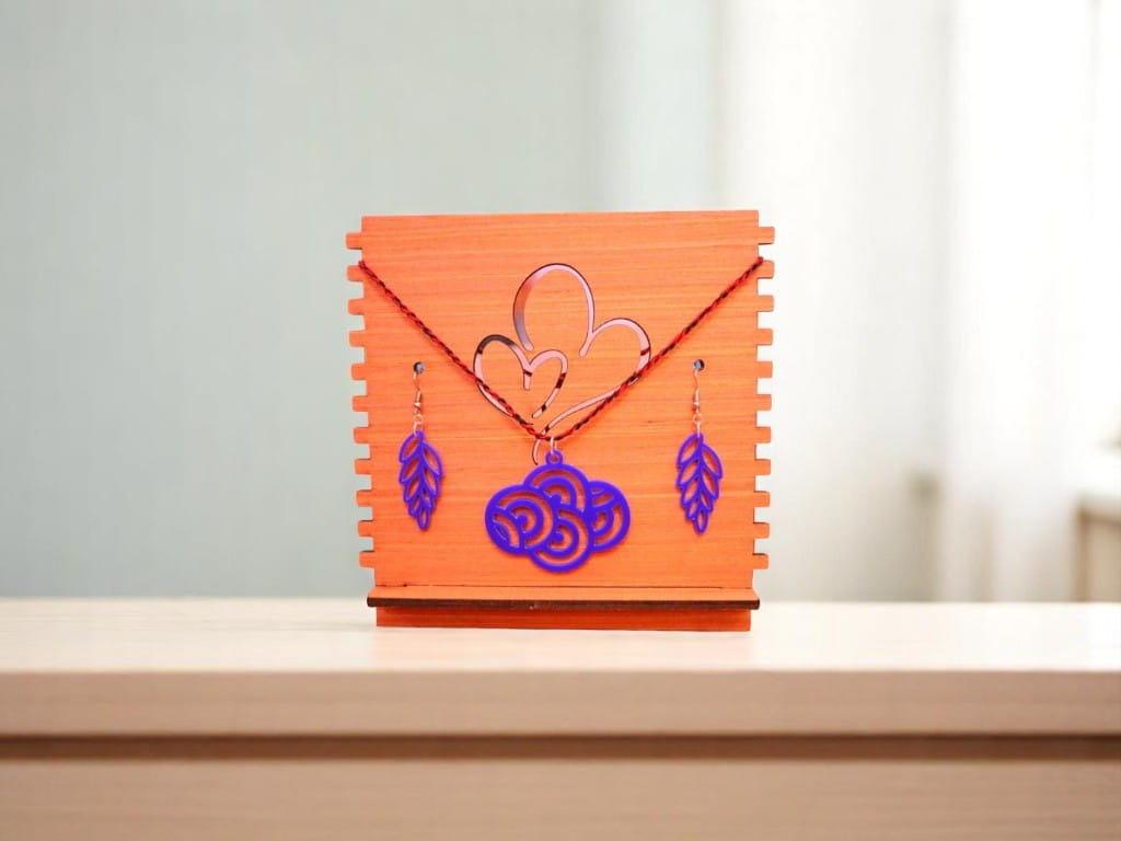 Laser Cut Single Layer Acrylic Necklace