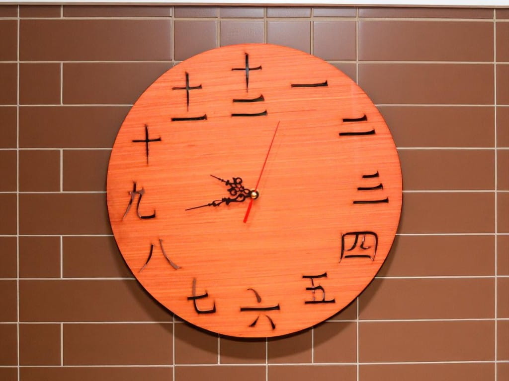Laser Cut Chinese Wood Wall Clock