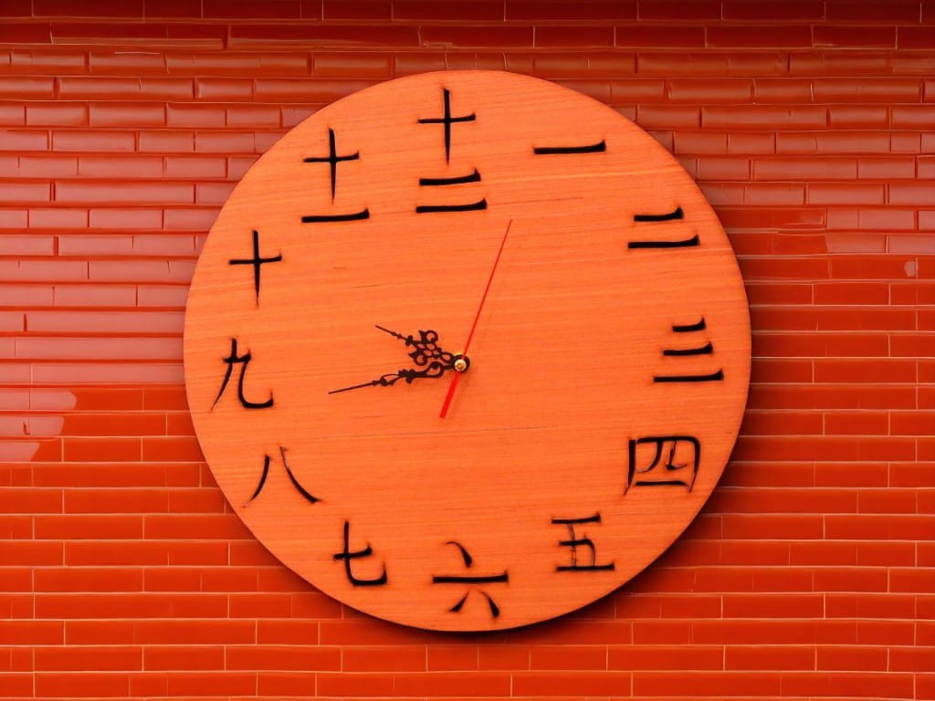 Laser Cut Chinese Wood Wall Clock
