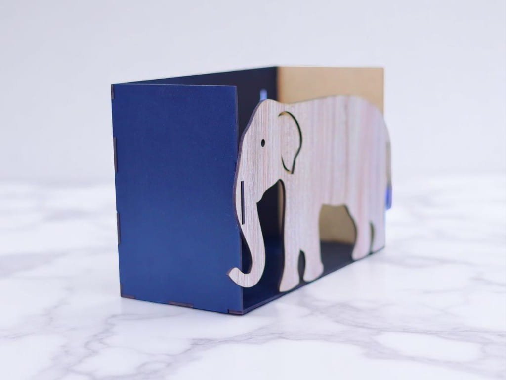 Laser Cut Wooden Elephant Wall Shelf