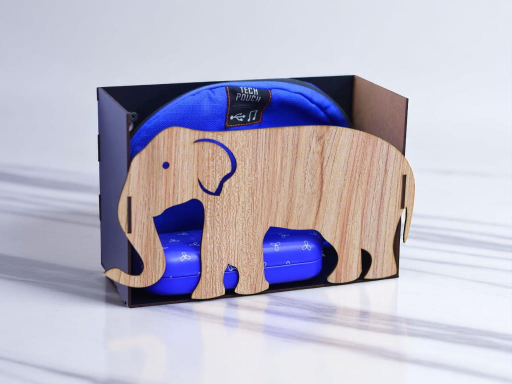 Laser Cut Wooden Elephant Wall Shelf