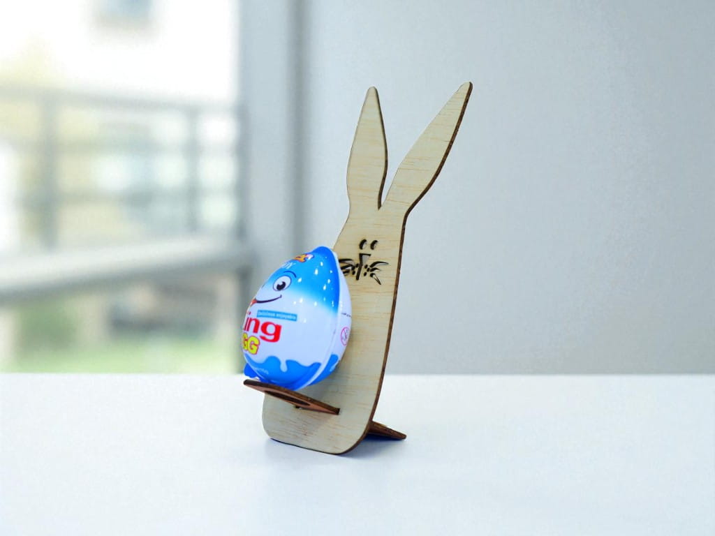 Laser Cut Cute Easter Bunny Egg Holder
