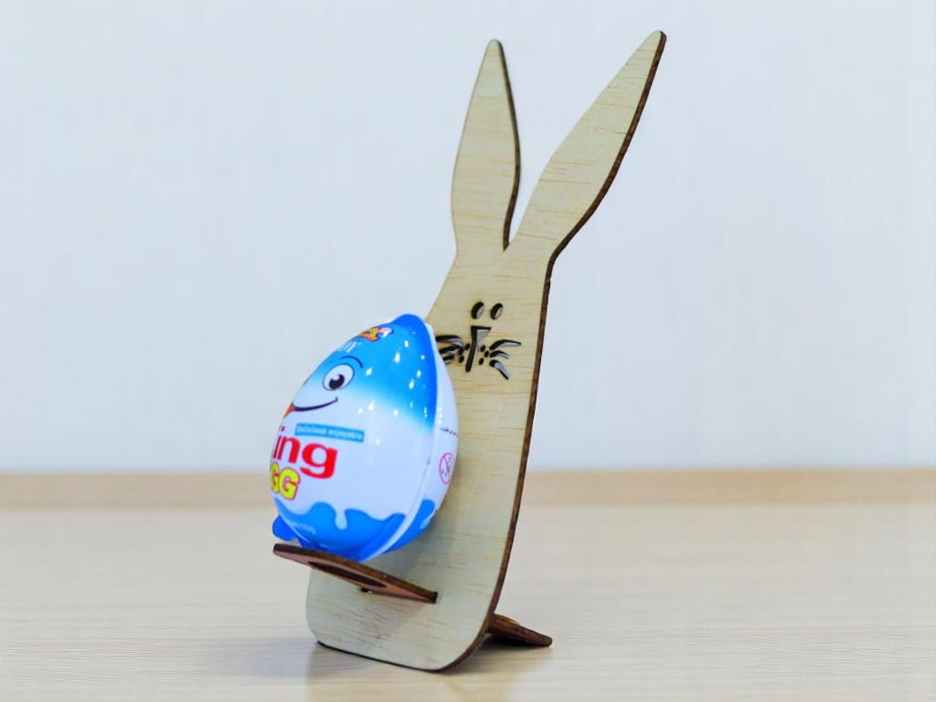 Laser Cut Cute Easter Bunny Egg Holder