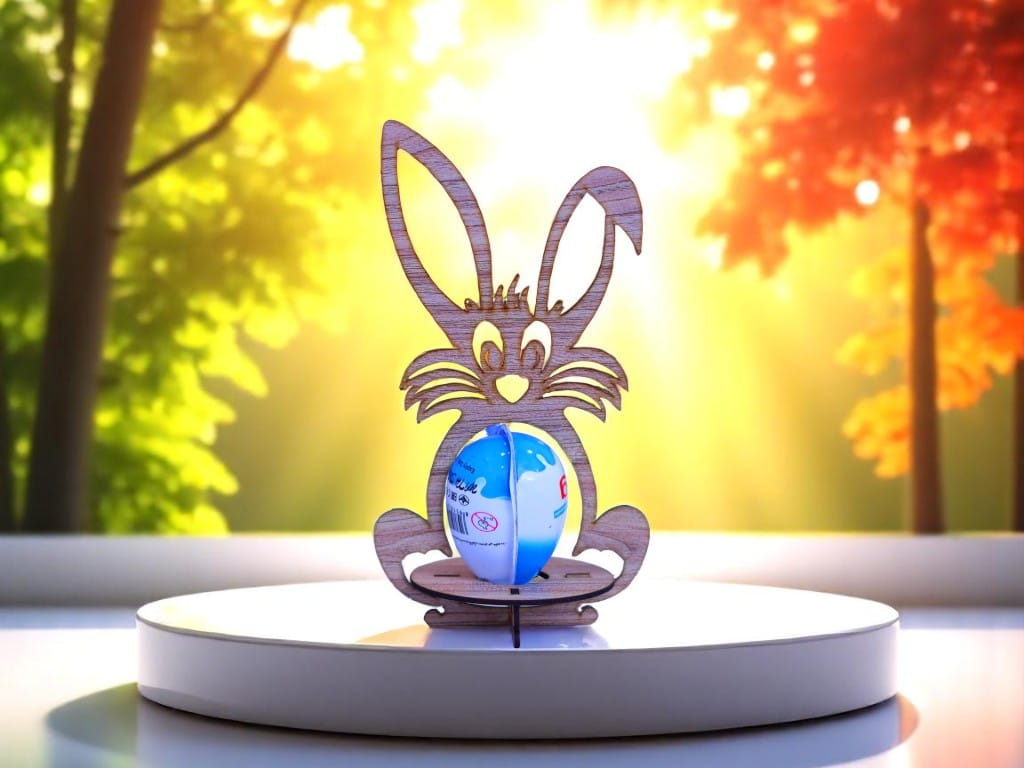 Laser Cut Easter Bunny Rabbit Egg Holder