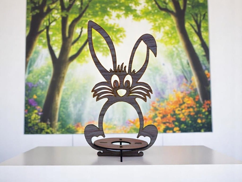 Laser Cut Easter Bunny Rabbit Egg Holder