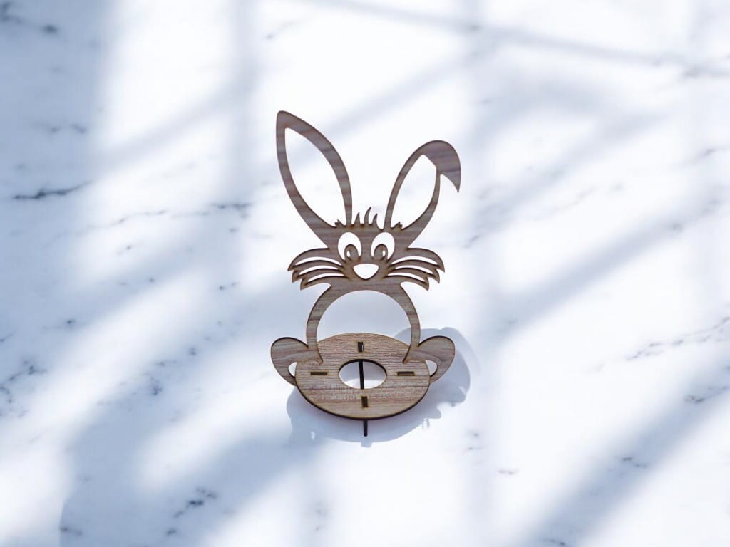 Laser Cut Easter Bunny Rabbit Egg Holder