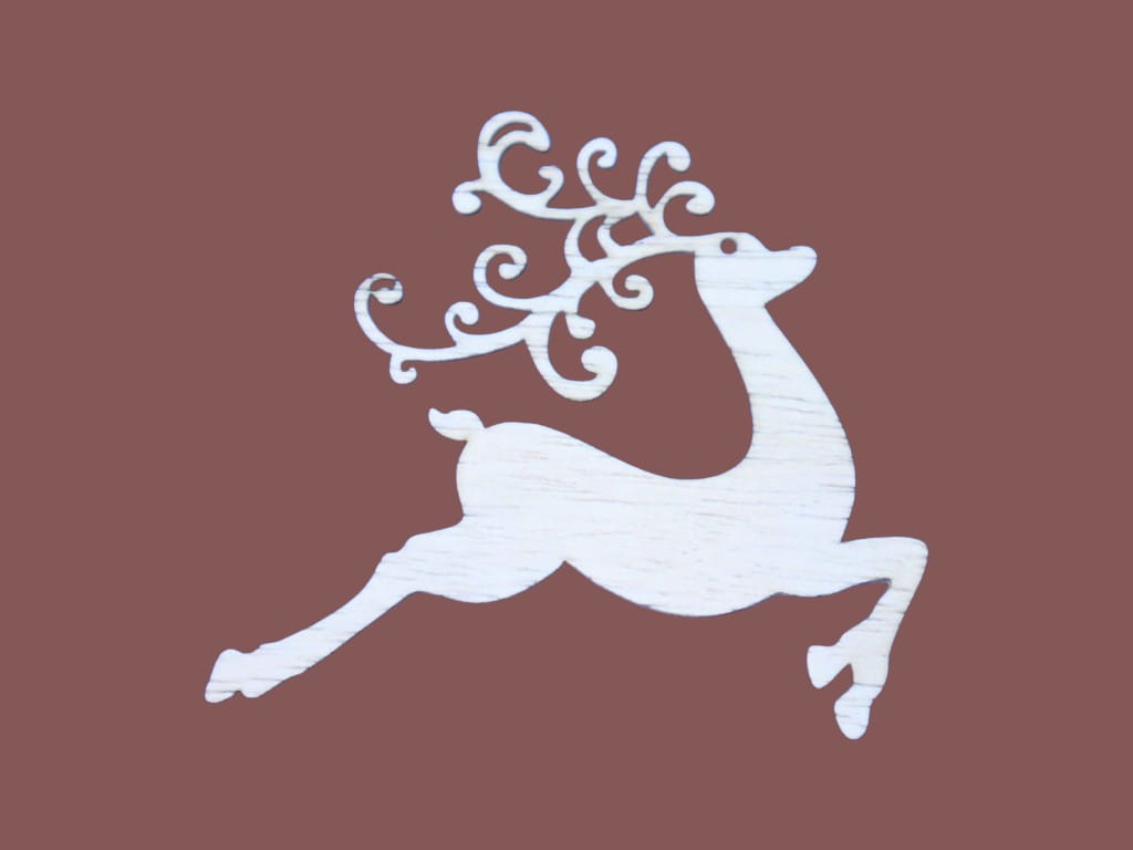 Laser Cut Christmas Deer Ornament