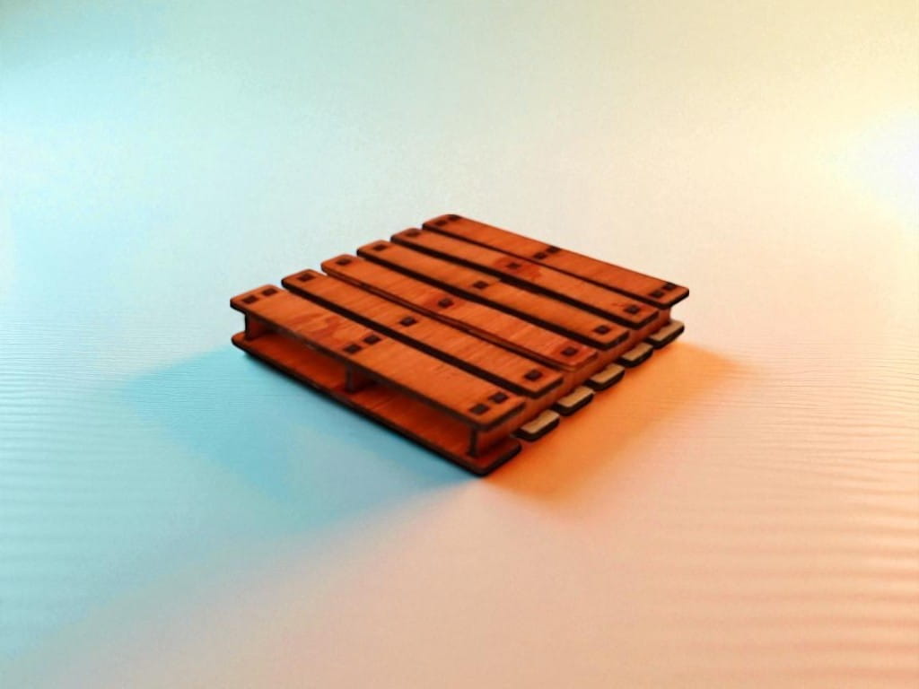Laser Cut Wooden Mini Pallet Coasters